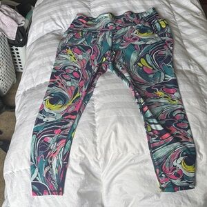 Livi Active for Lane Bryant Swirl Pattern Leggings sz 18/20